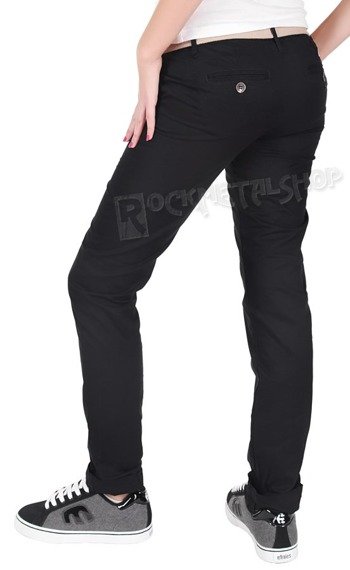 spodnie damskie XYLONTUM CHINO TROUSERS WN BLACK