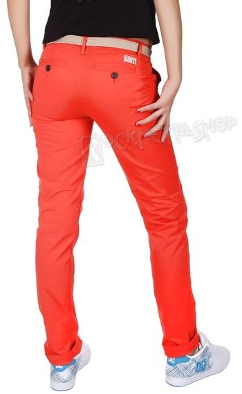 spodnie damskie XYLONTUM CHINO TROUSERS WN RED