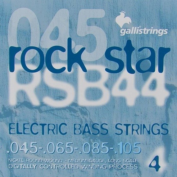 struny do gitary basowej GALLI STRINGS - ROCK STAR RSB44 NICKEL WOUND /045-105/