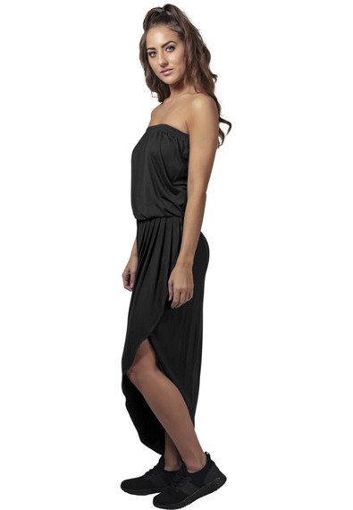 sukienka LADIES VISCOSE BANDEAU DRESS black