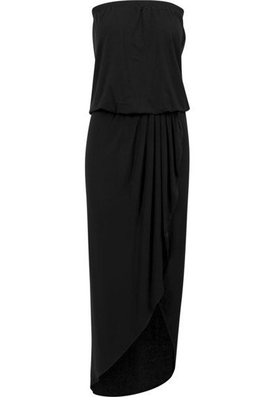 sukienka LADIES VISCOSE BANDEAU DRESS black