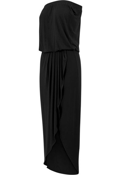 sukienka LADIES VISCOSE BANDEAU DRESS black