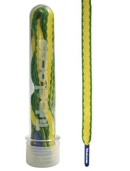 sznurowadła TUBELACES - FLAT WORLD BRAZIL (120 cm)