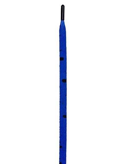 sznurowadła TUBELACES - GOLD FLAT SPLATTER II BLUE/BLACK (130 cm)