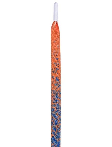 sznurowadła TUBELACES - GOLD FLAT SPLATTER ORANGE/ROYAL (130 cm)