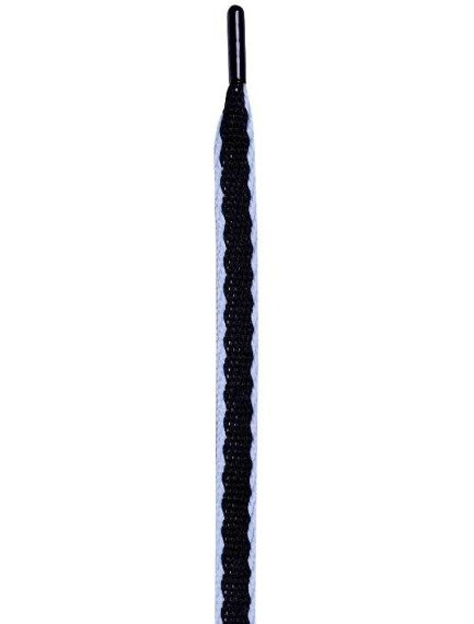 sznurowadła TUBELACES - GOLD ROPE HOOK UP BLACK/SKYBLUE (130 cm)