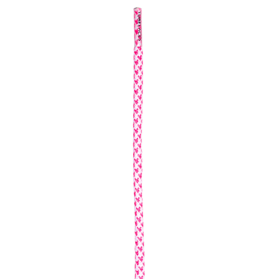 sznurowadła TUBELACES - WHITE/NEON PINK (130 cm)