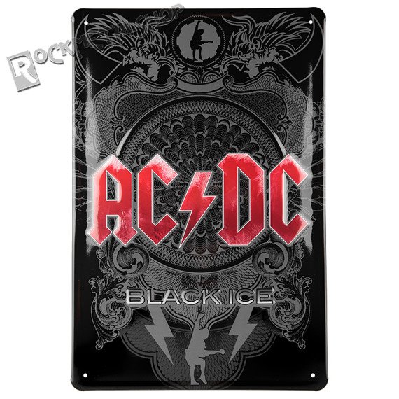 tabliczka z metalu AC/DC - BLACK ICE