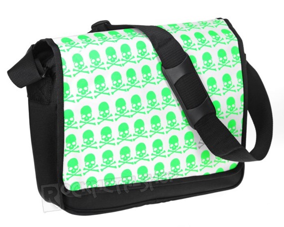 torba LONGTIME GOTHIC - PIRATE SKULL BLACK/GREEN