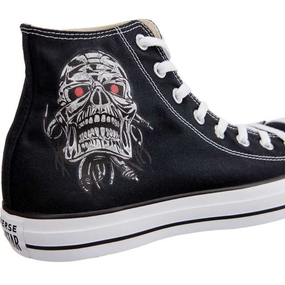 trampki  CONVERSE(M9160) - CHUCK TAYLOR ALL STAR PRINT IRON SKULL BLACK WHITE 