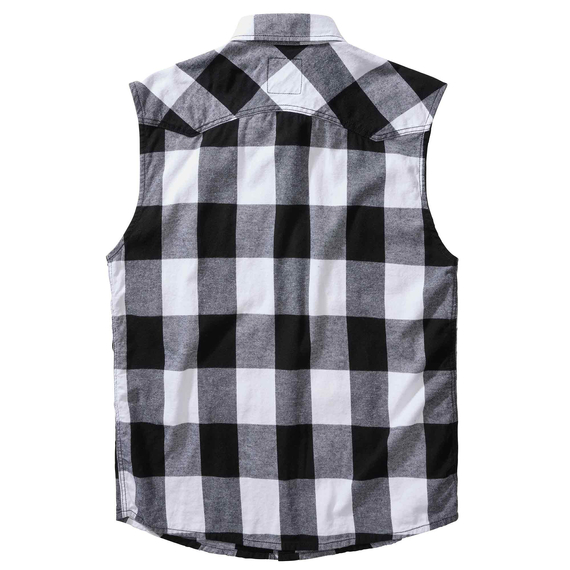 workshirt CHECKSHIRT SLEEVELESS white/black