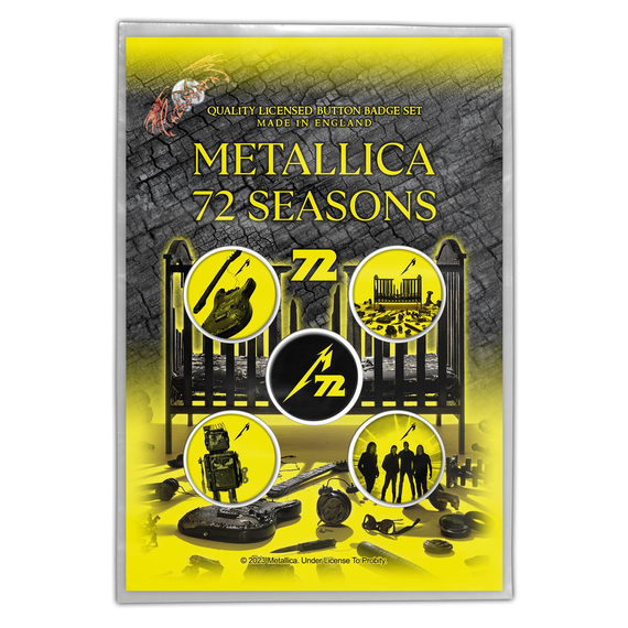 zestaw 5 szt. przypinek METALLICA - 72 SEASONS 